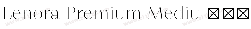 Lenora Premium Mediu字体转换